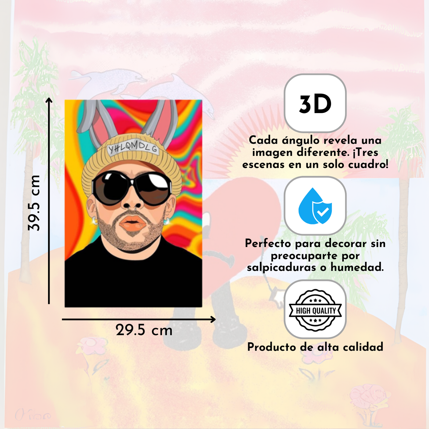 Poster Lenticular del Conejo Malo